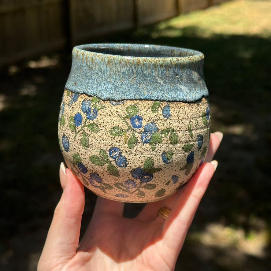 Blueberry Print Tumbler