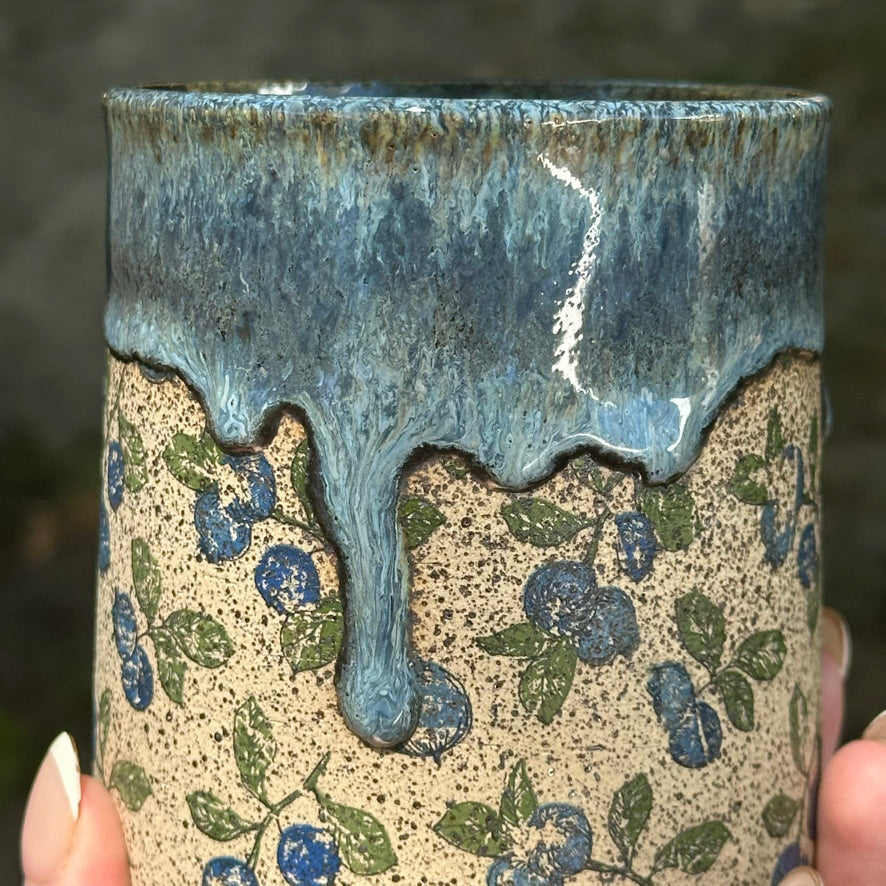 Blueberry Print Tumbler