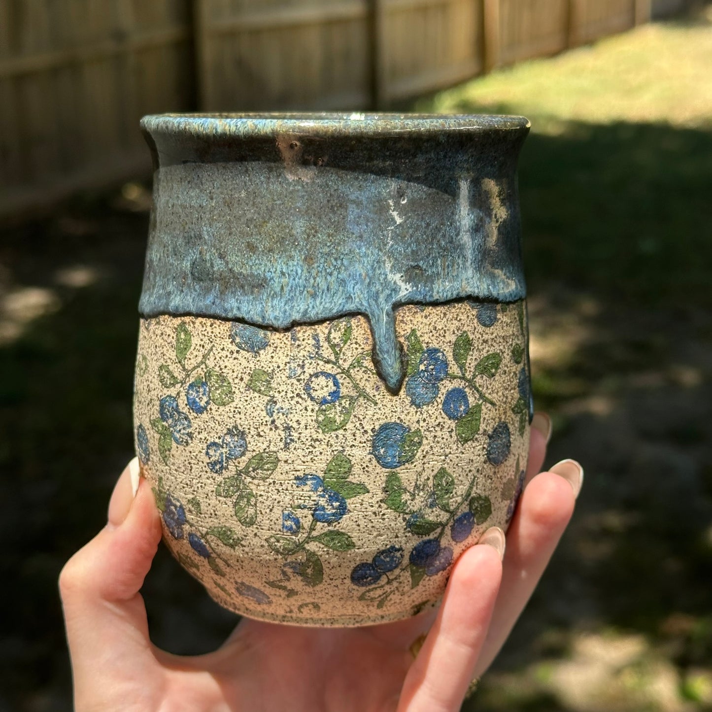 Blueberry Print Tumbler