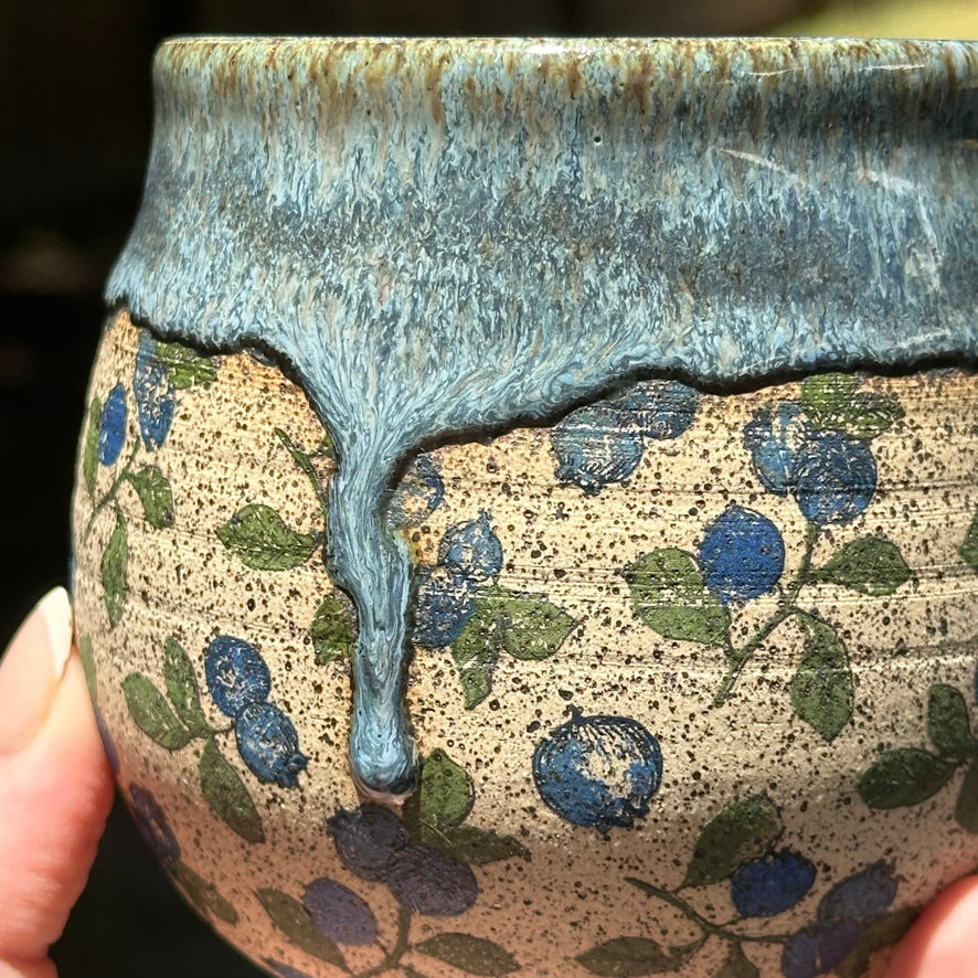 Blueberry Print Tumbler