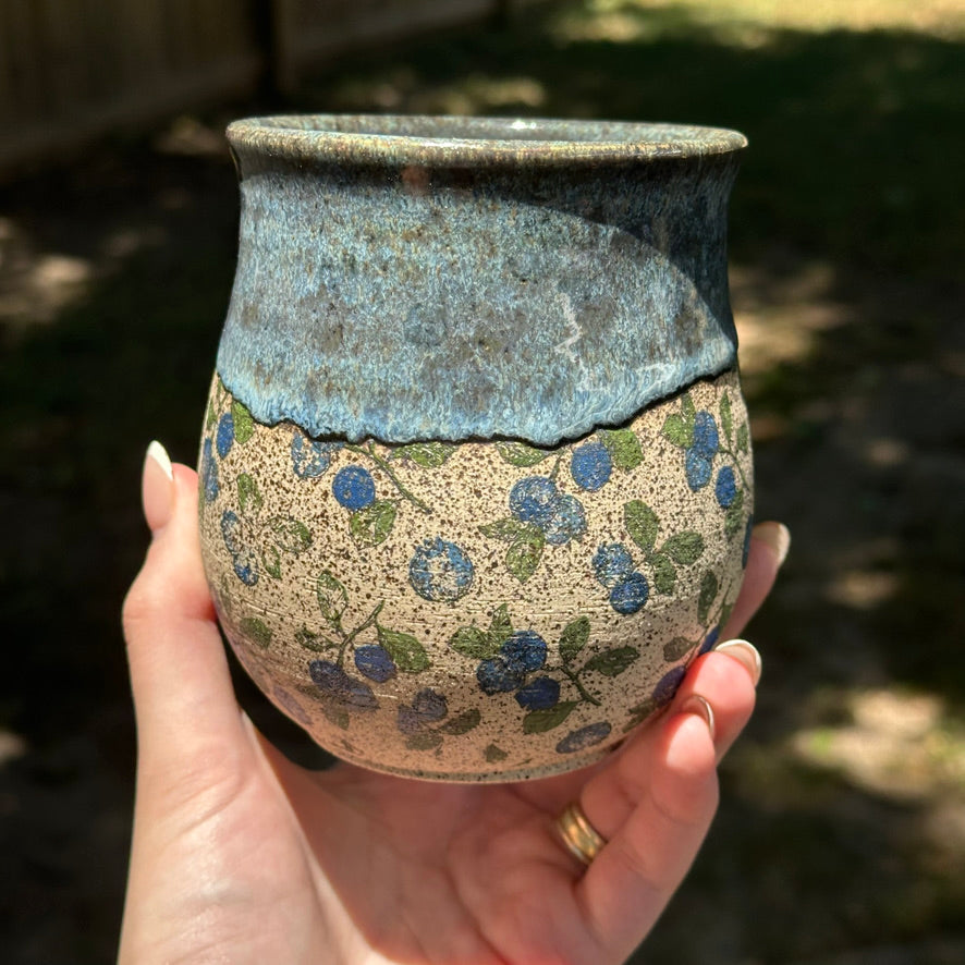 Blueberry Print Tumbler
