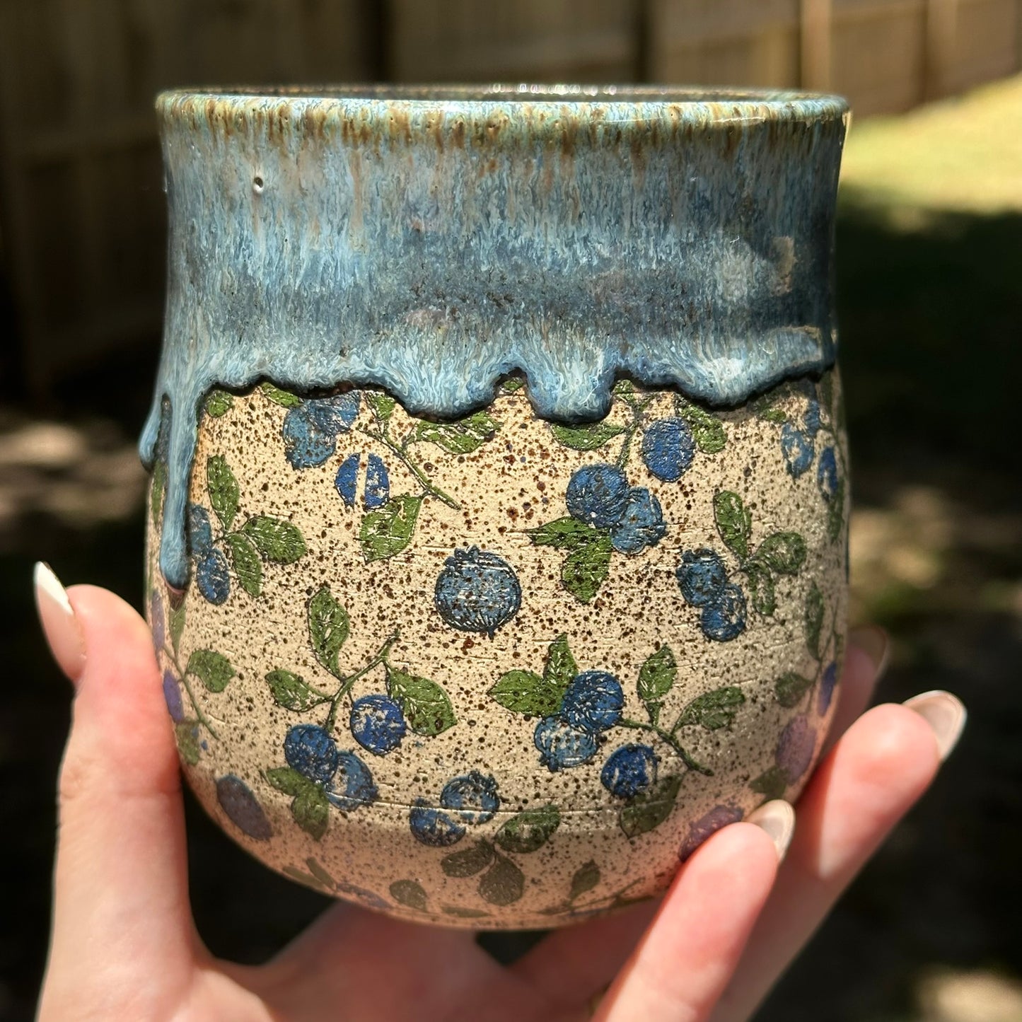 Blueberry Print Tumbler