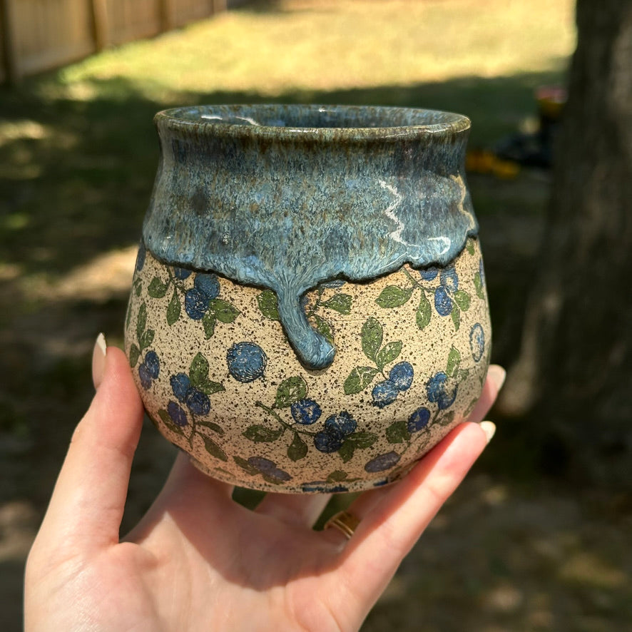 Blueberry Print Tumbler