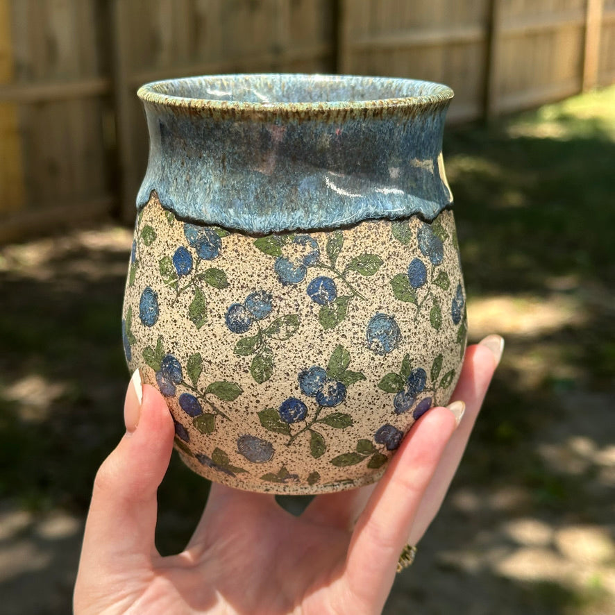 Blueberry Print Tumbler