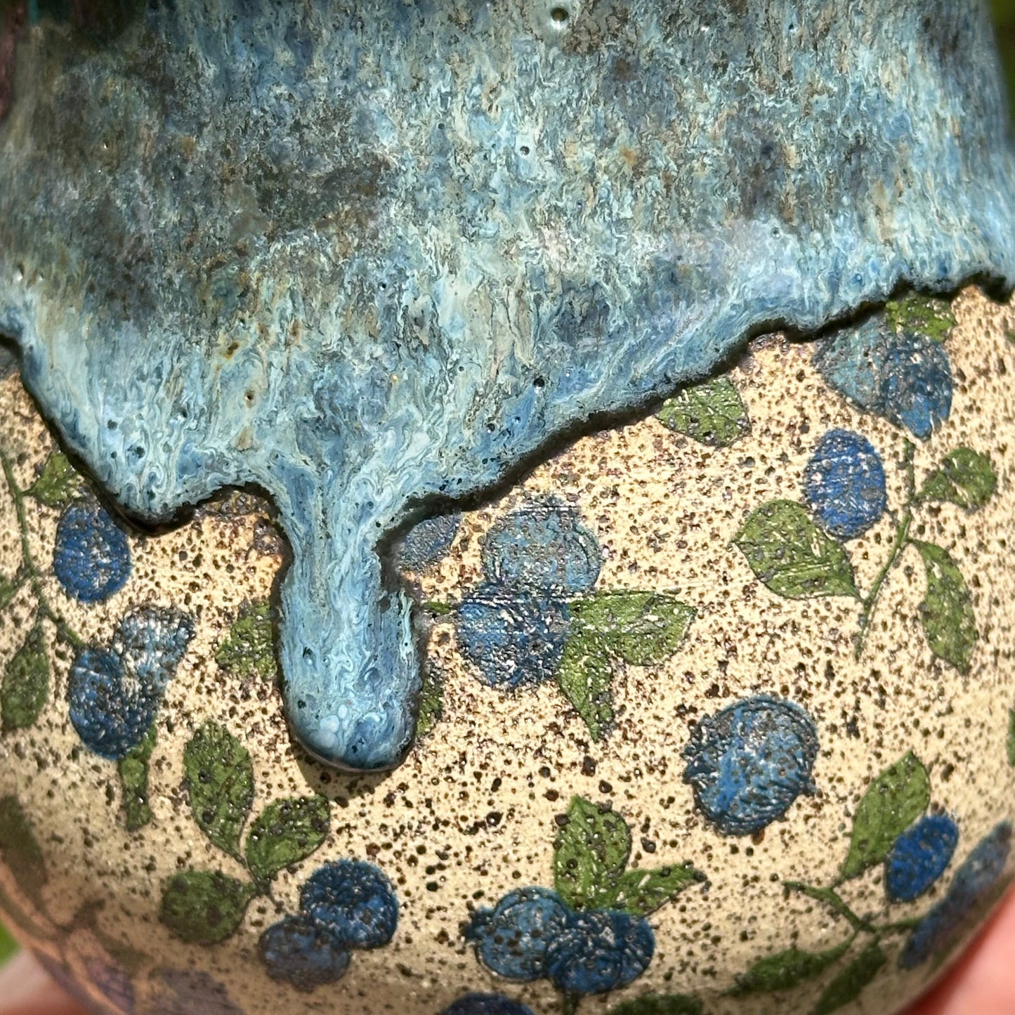 Blueberry Print Speckled Tumbler