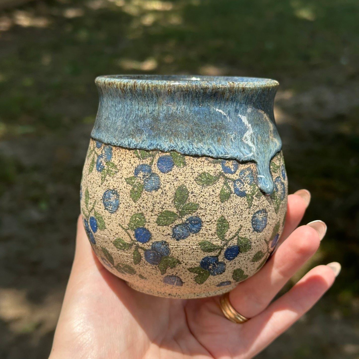 Blueberry Print Tumbler