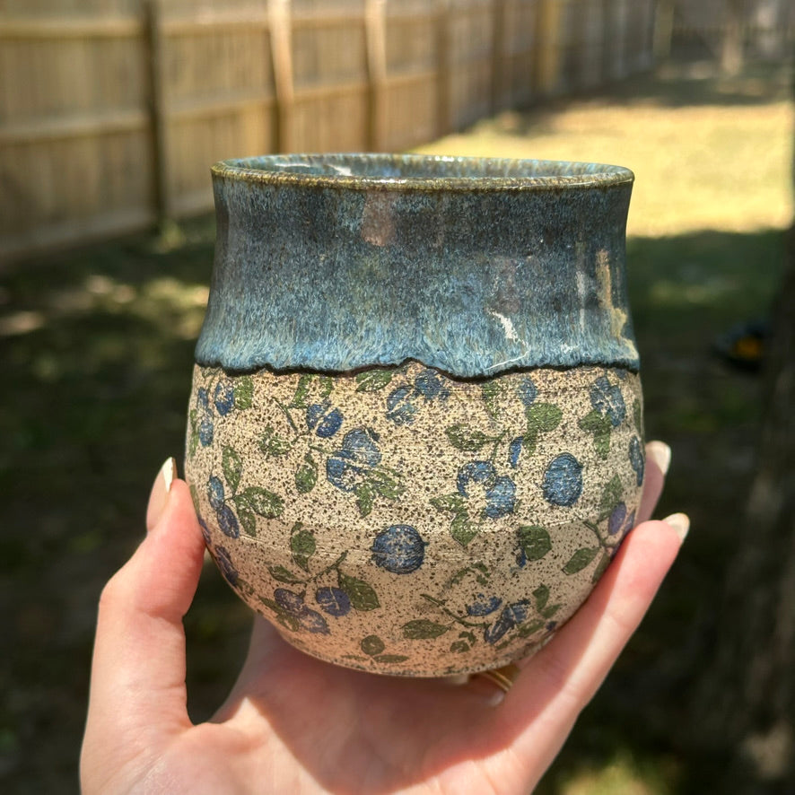 Blueberry Print Tumbler