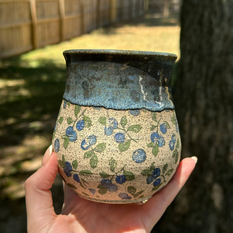 Blueberry Print Tumbler