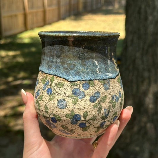 Blueberry Print Tumbler