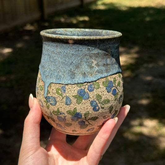 Blueberry Print Tumbler
