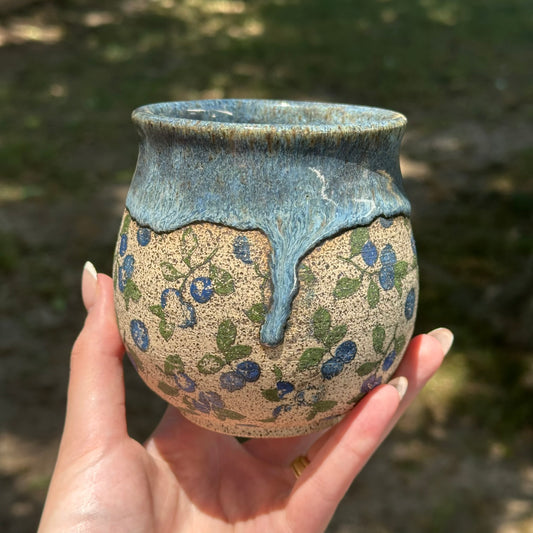 Blueberry Print Tumbler