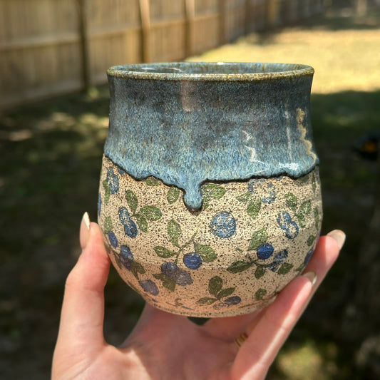 Blueberry Print Tumbler