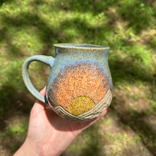 Sunrise Speckled Mountain Mug
