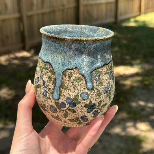 Blueberry Print Tumbler
