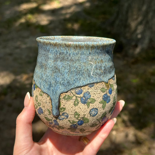 Blueberry Print Tumbler