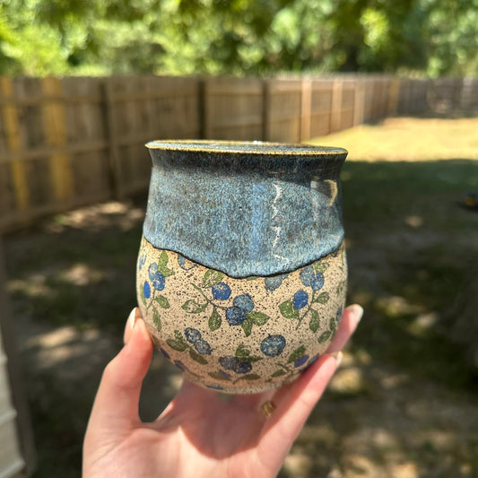Blueberry Print Tumbler