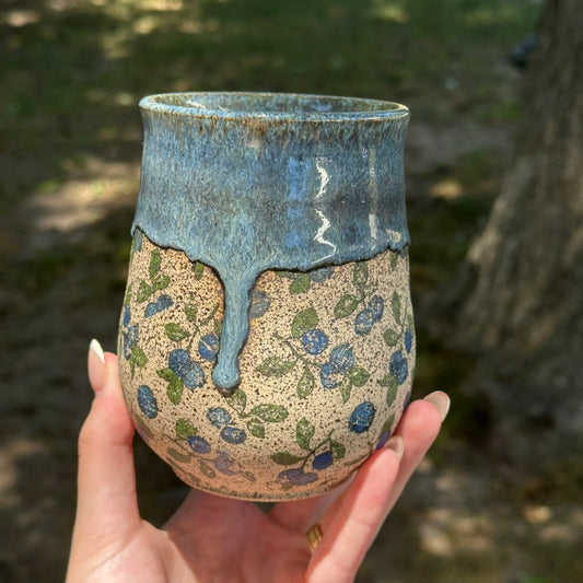 Blueberry Print Tumbler