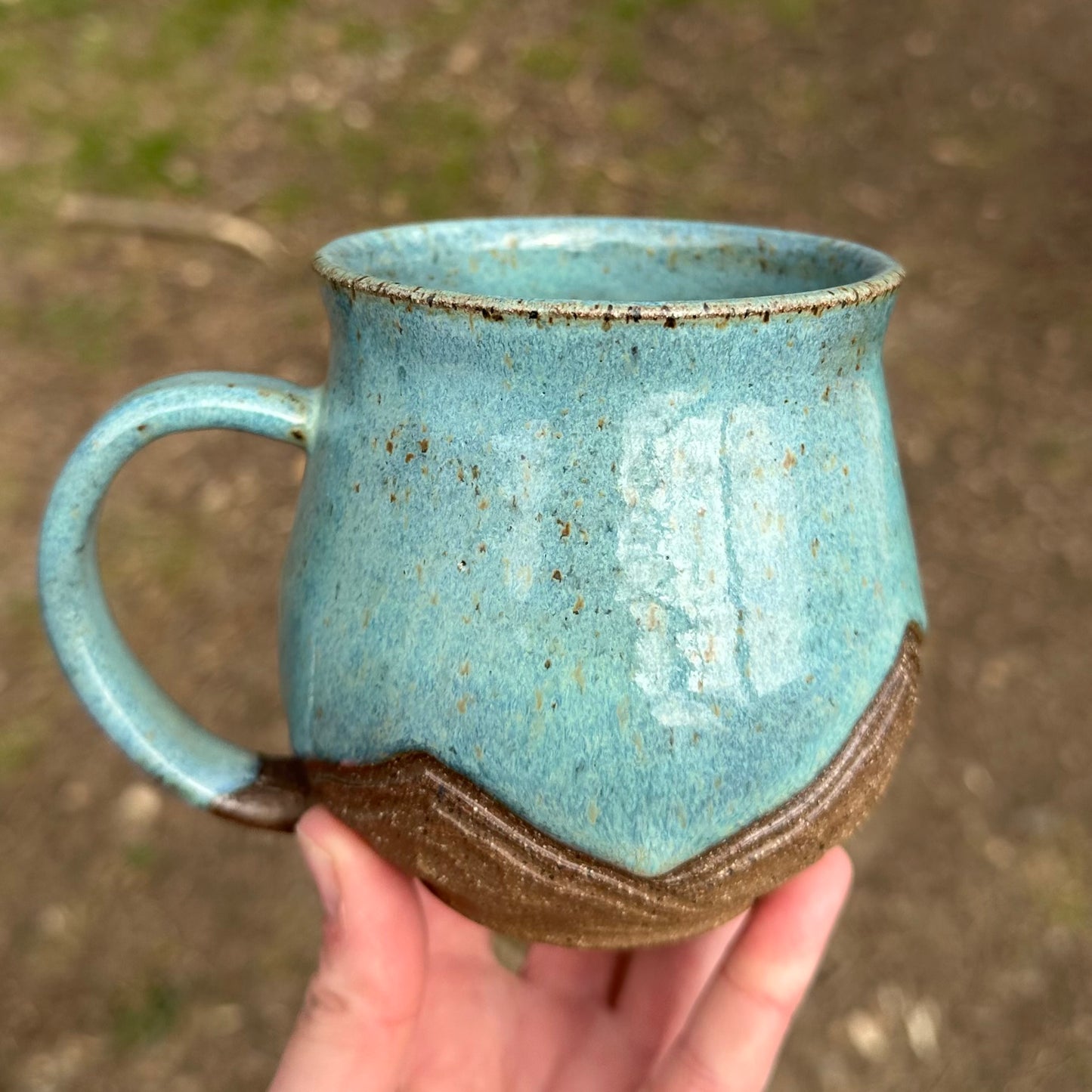 SECONDS- Turquoise Springtime Mountain Mug