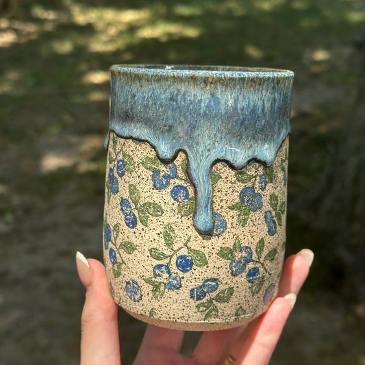 Blueberry Print Tumbler