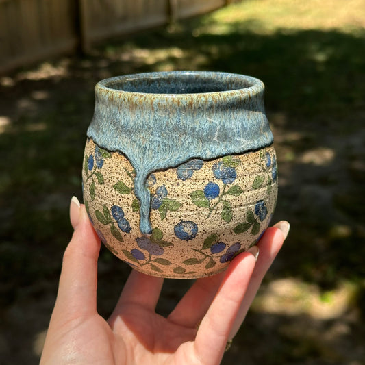 Blueberry Print Tumbler
