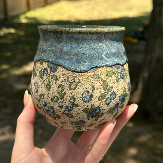 Blueberry Print Tumbler
