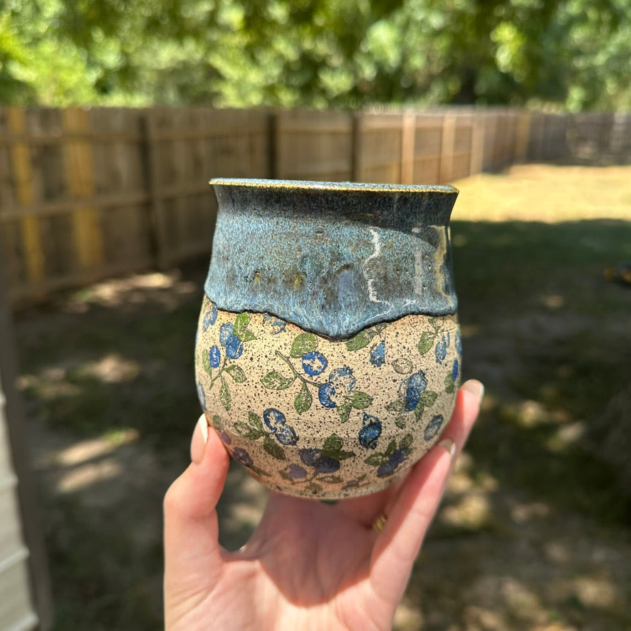 Blueberry Print Tumbler