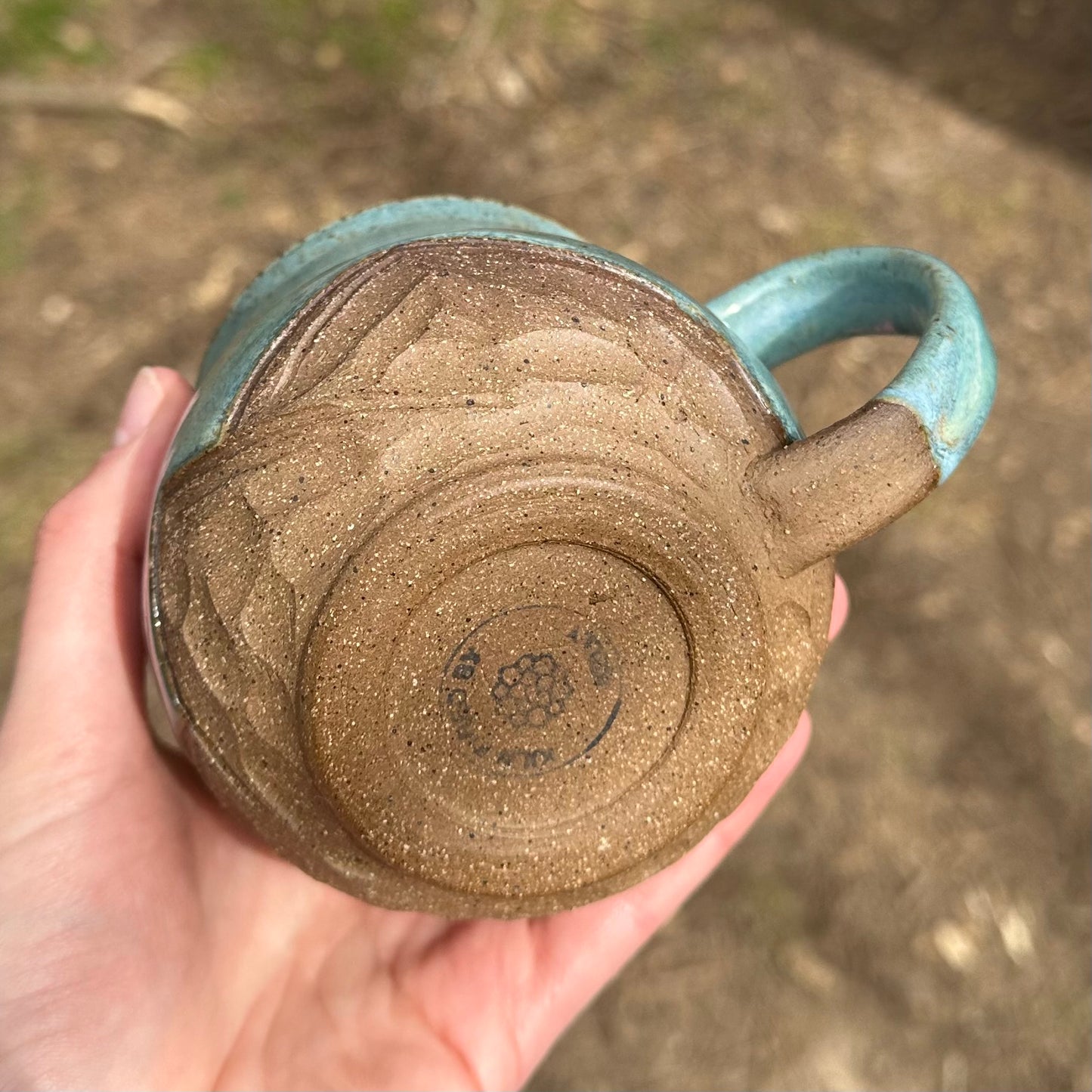 SECONDS- Turquoise Springtime Mountain Mug